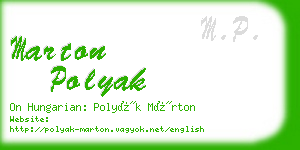 marton polyak business card